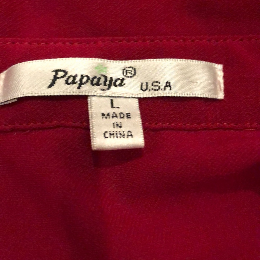 Red Button Down - Picture 2 of 3